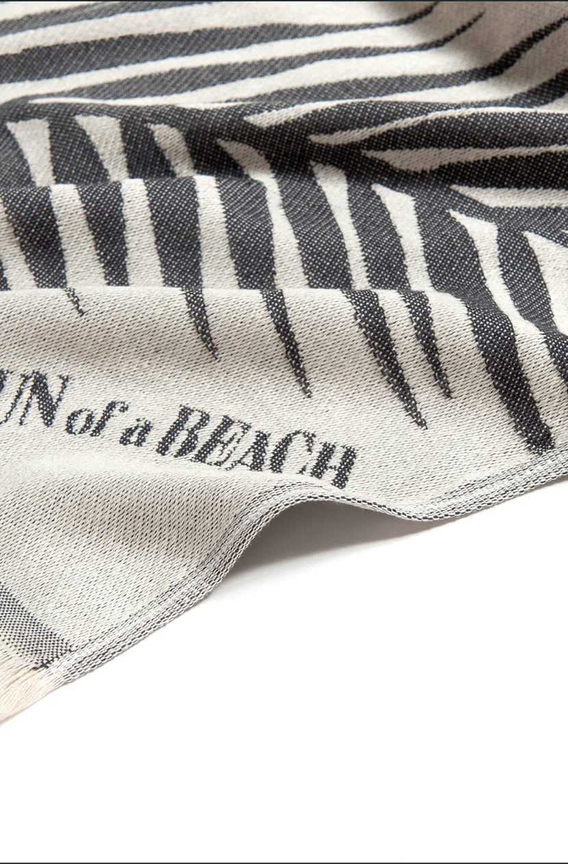 Feather Beach Towel Palm Springs Grey