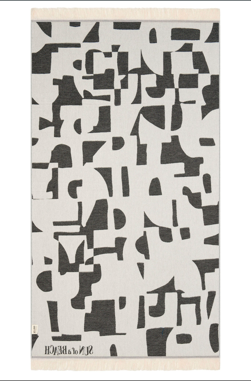 Feather Beach Towel Eroticon Black