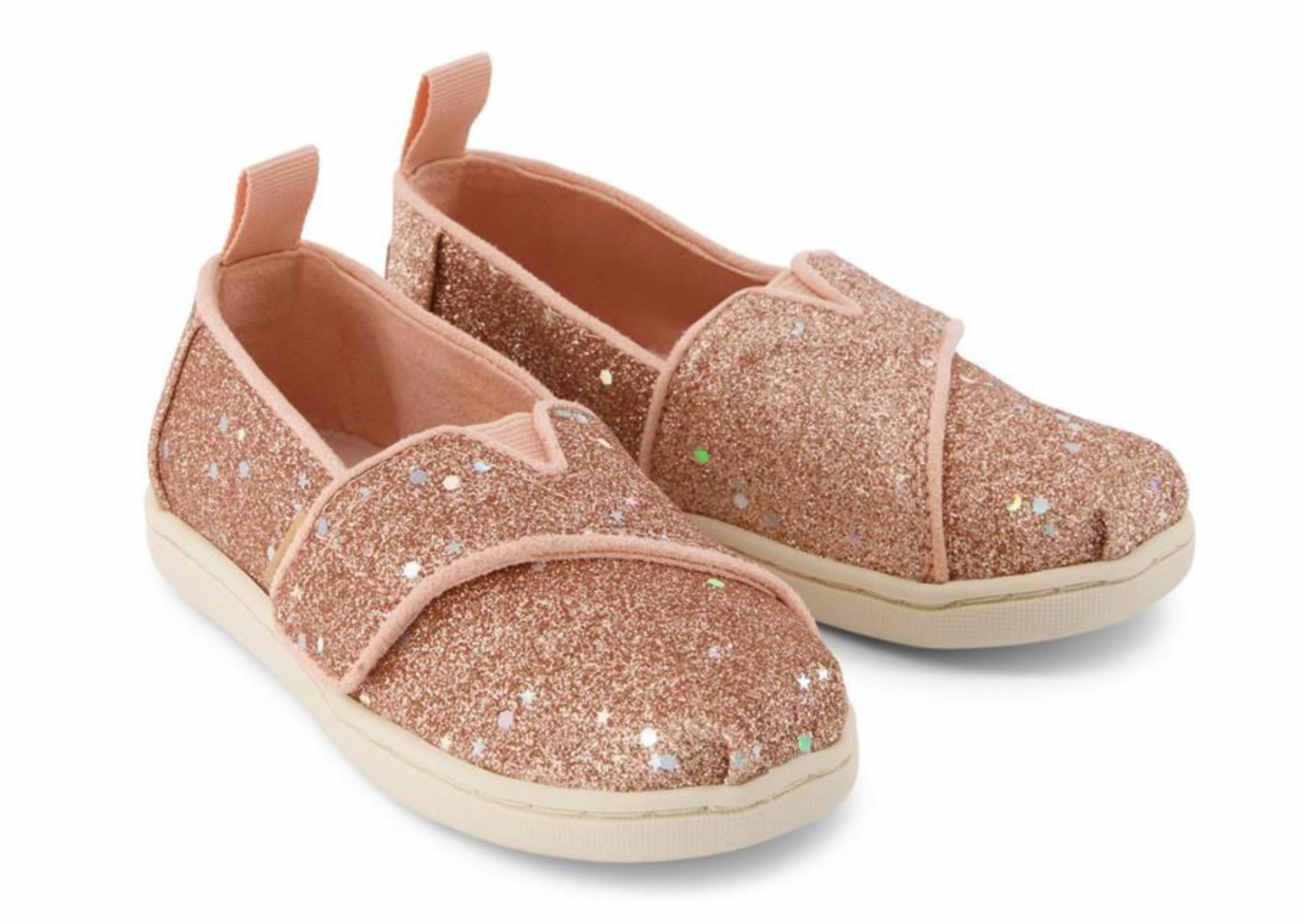 Toms Tiny Rose Gold Cosmic Glitter Alpargata
