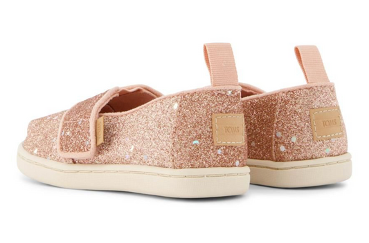 Toms Tiny Rose Gold Cosmic Glitter Alpargata