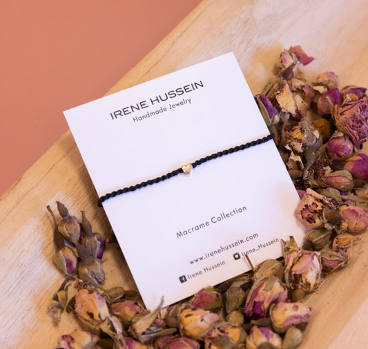 Lego bracelet with gold heart