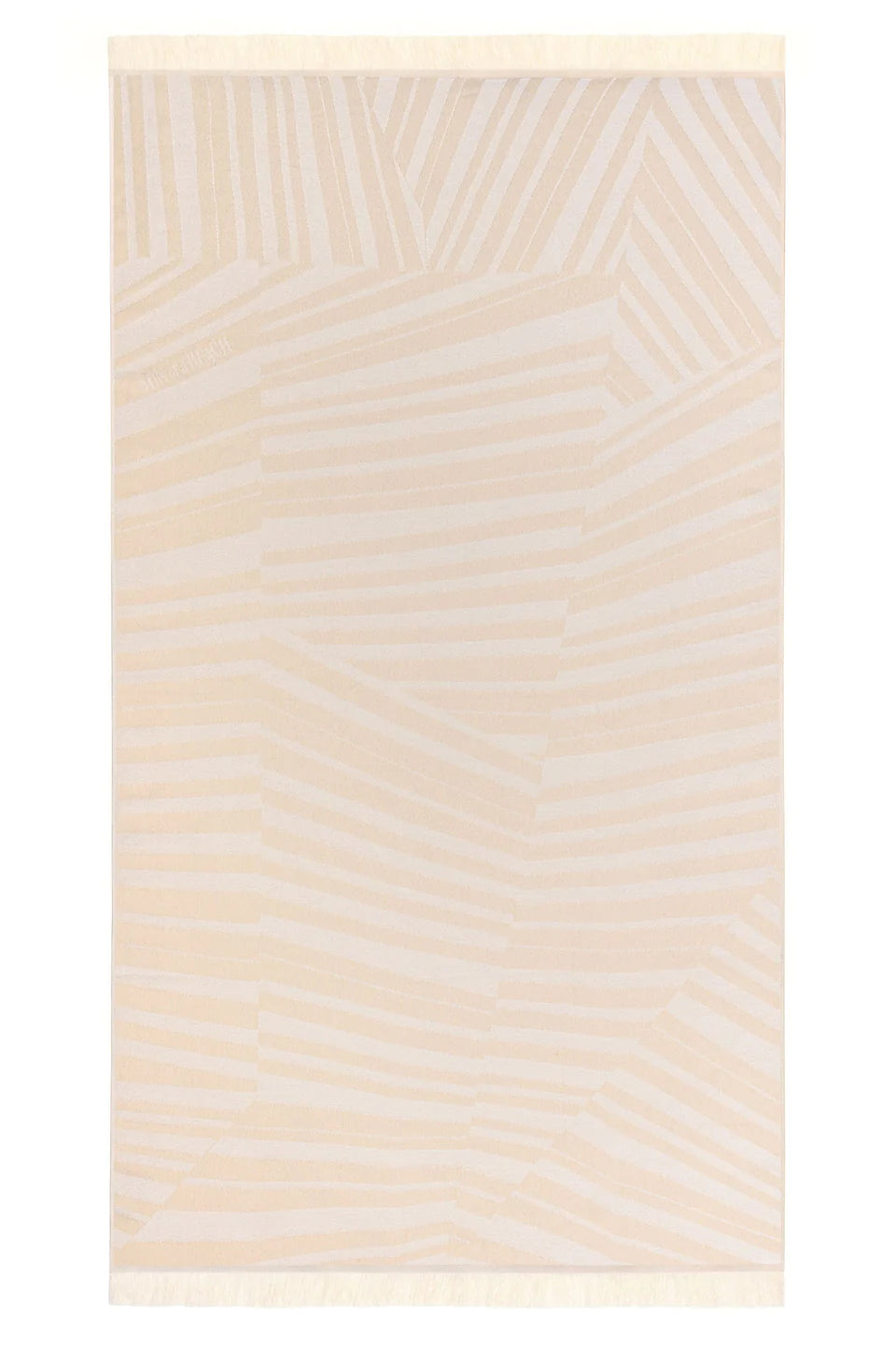 Feather Beach Towel Cycladic Tiles White