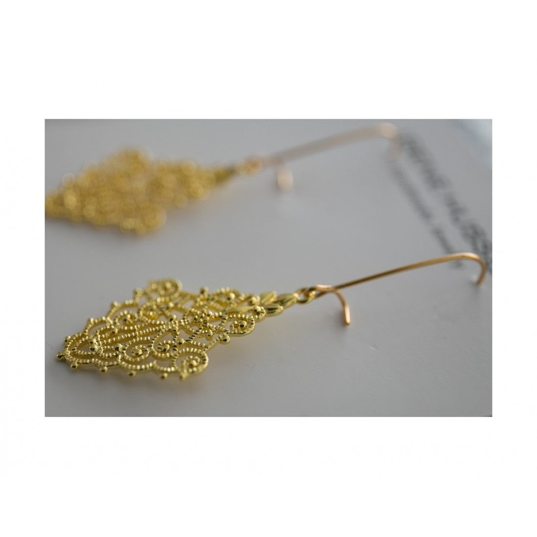 Irene Hussein Gold Lace Earrings