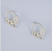 OUT OF ME Stud Earrings-Flower Silver