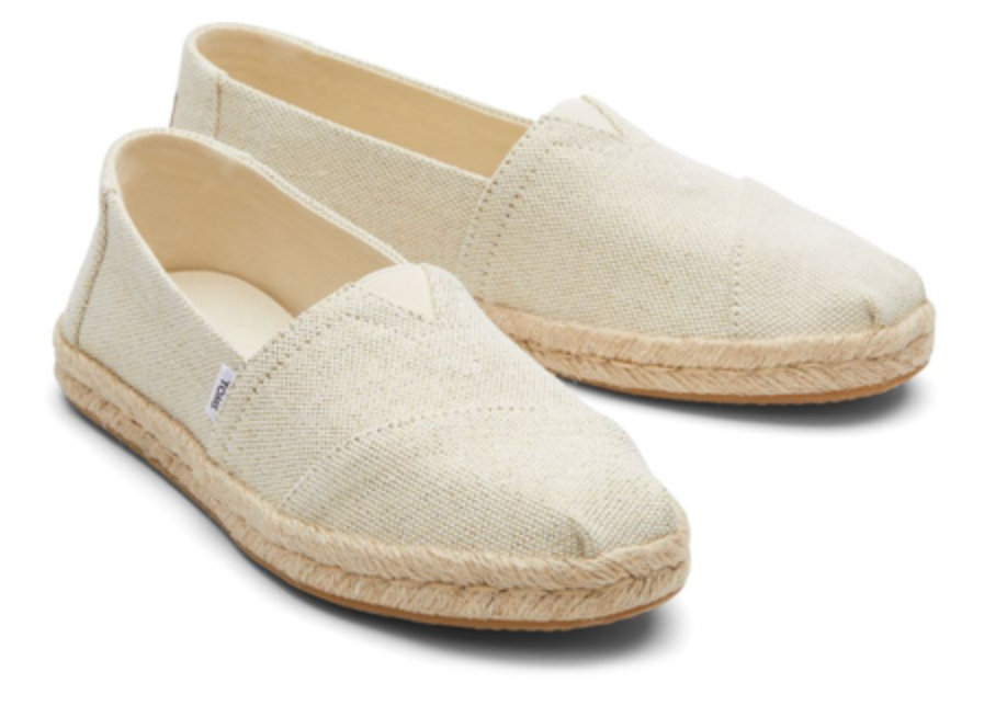 TOMS Natural Metallic Linen