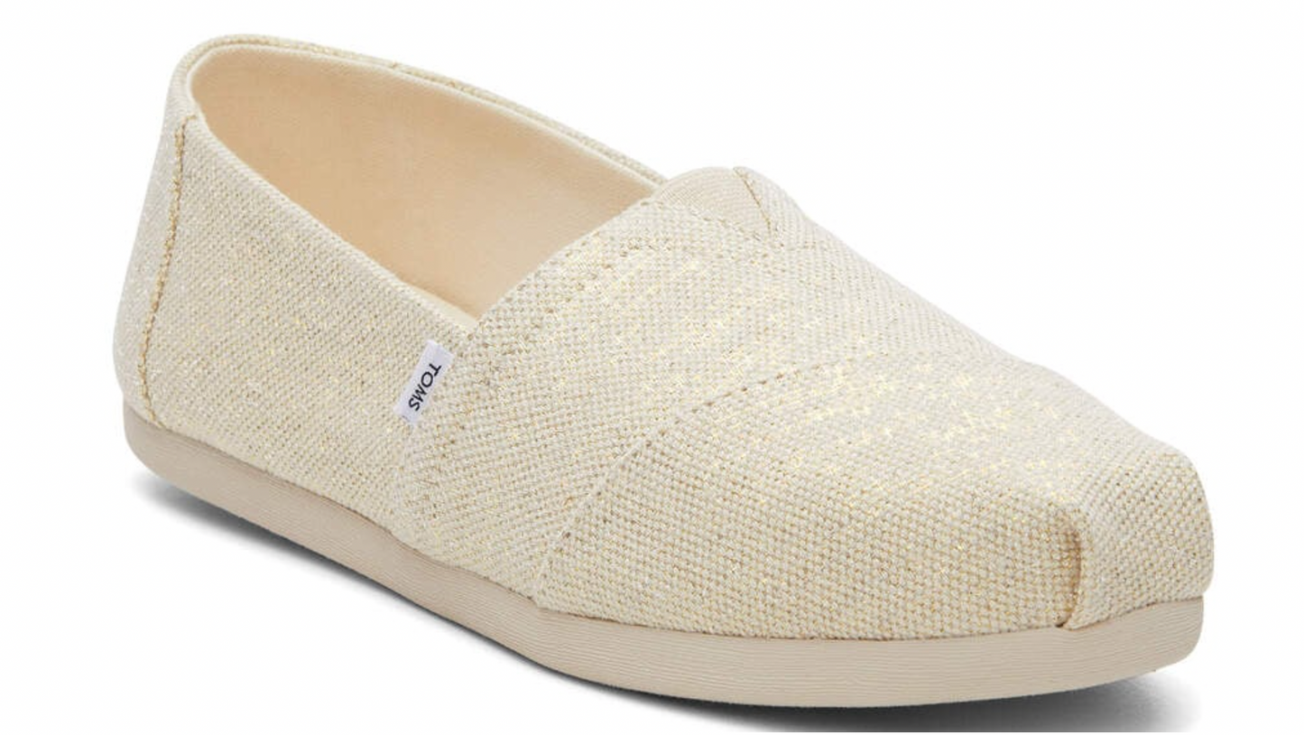 TOMS Metallic Linen Alpargata