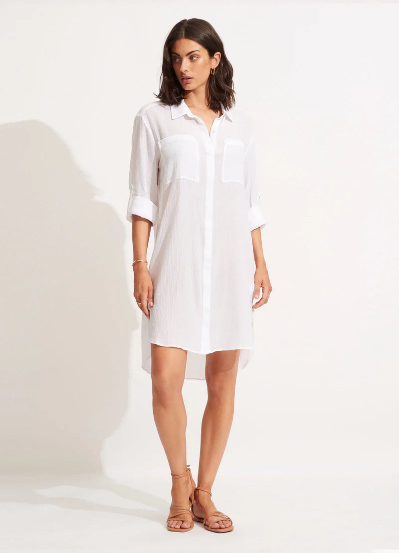 Crinkle Twill Beach Shirt