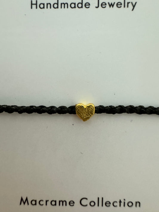 Lego bracelet with gold heart