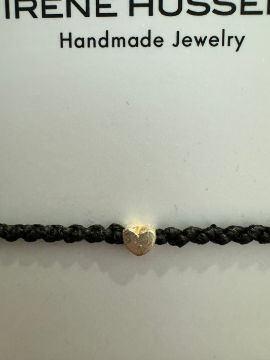 Lego bracelet with silver heart