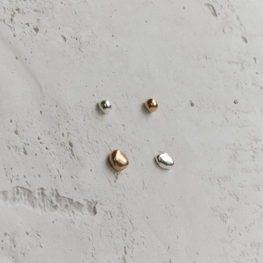 Meet the cat earrings Never Not Now / Zero Waste Studs Combo