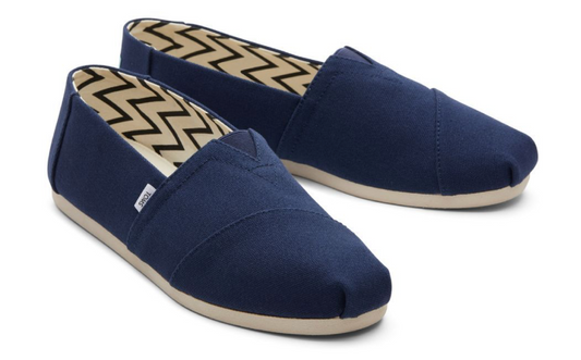 TOMS Navy Recycled Cotton Canvas - Men