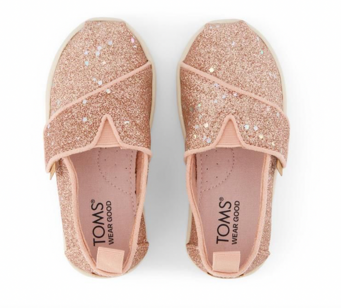 Toms Tiny Rose Gold Cosmic Glitter Alpargata