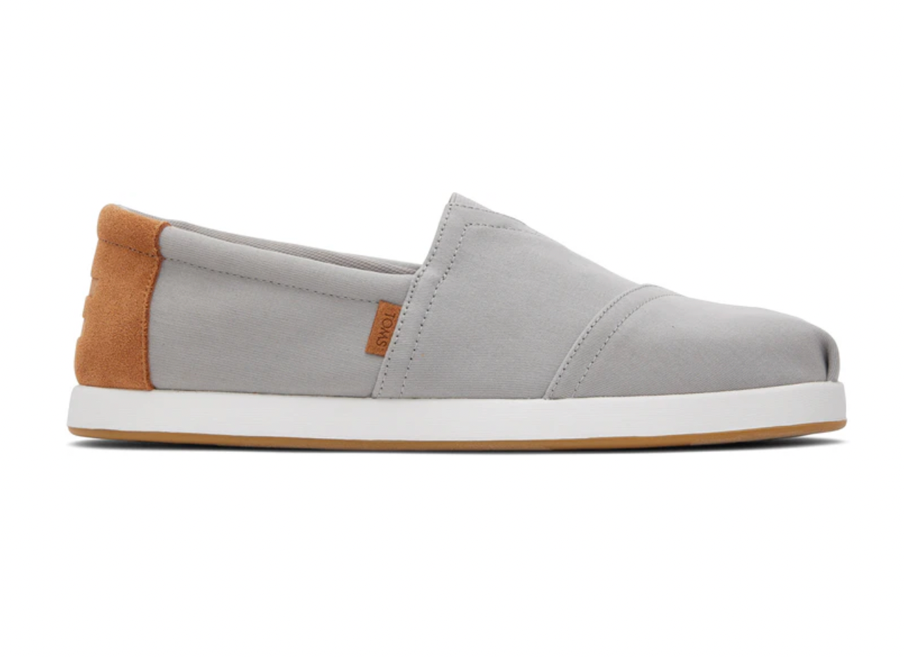 TOMS Alpargata FWD - Drizzle Grey Brushed Twill/Tan Suede
