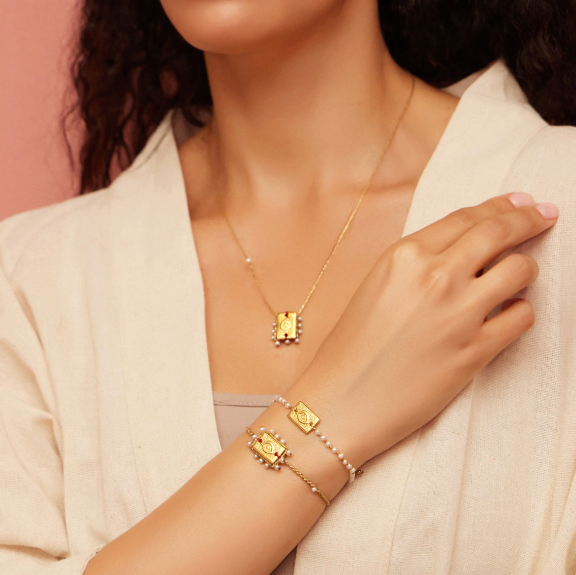 Irene Hussein - essaouira pearl pendant