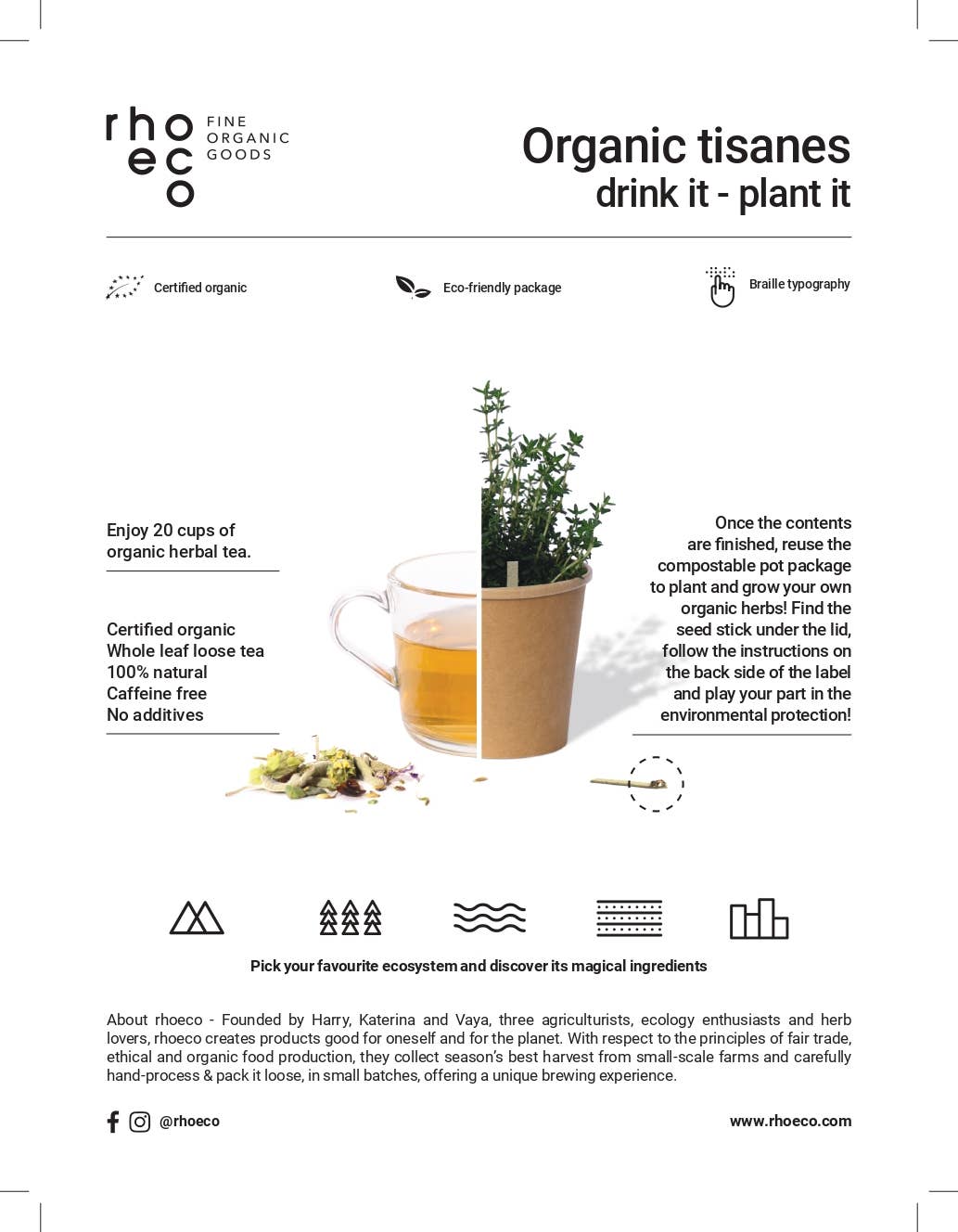 Drink it, Plant it - Organic Herbal Tea Blends: Agros