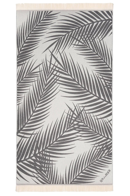 Feather Beach Towel Palm Springs Grey