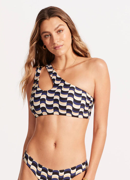Modern Take One Shoulder Cut Out Tank Top