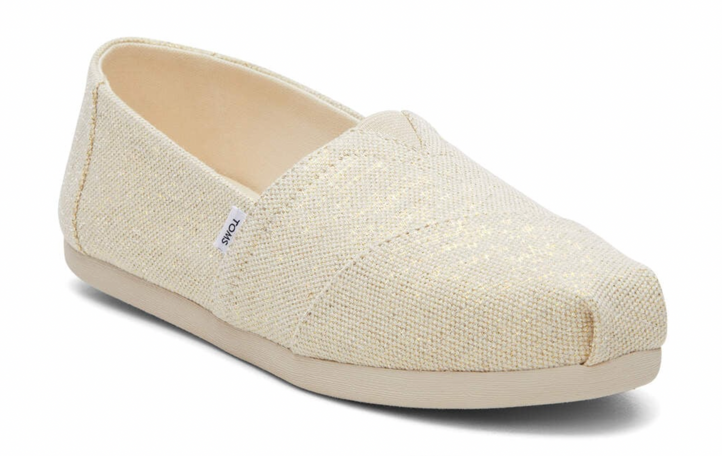 Natural metallic burlap toms clearance